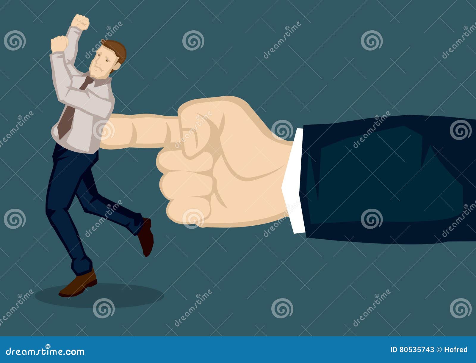 Getting the Push Cartoon Vector Illustration Stock Vector