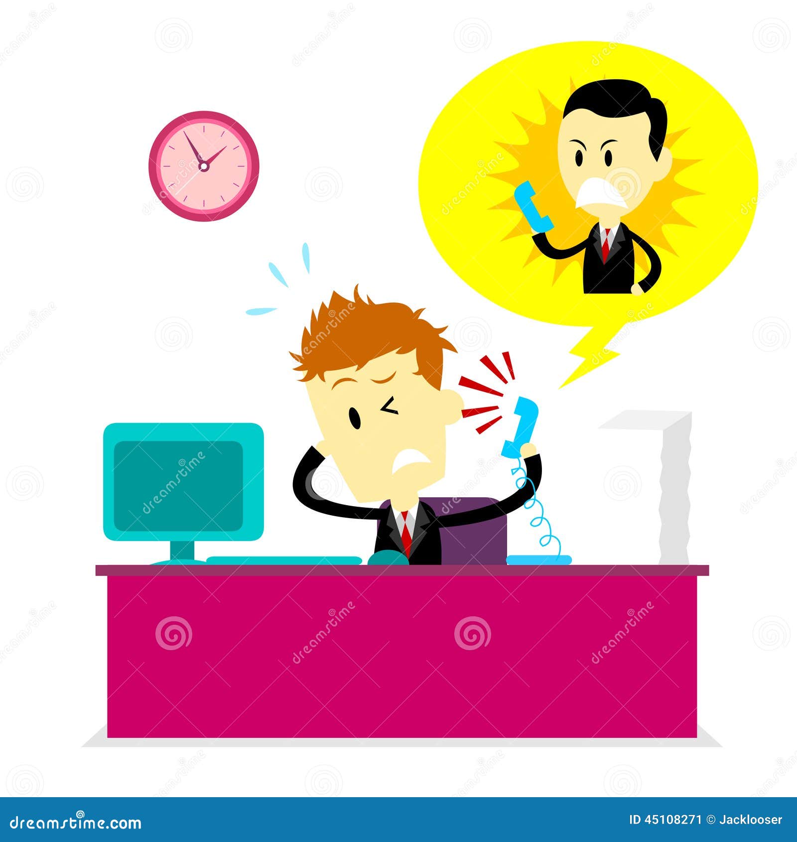 Getting Yelled at by Boss stock vector. Illustration of responsible
