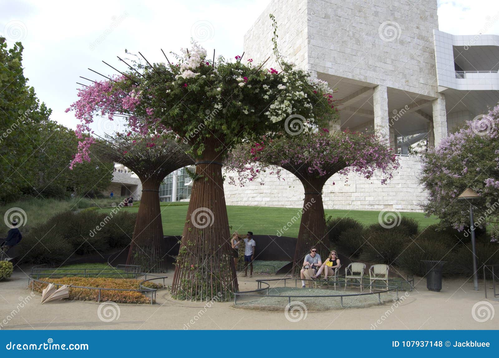 Getty Museum Garden Los Angeles Editorial Stock Photo Image Of