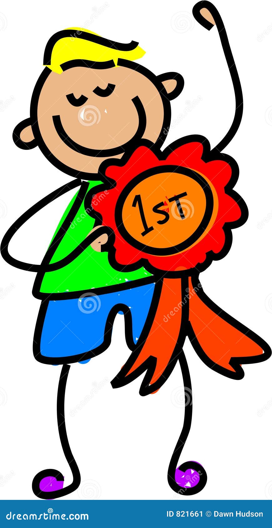 Gewinnendes Kind Stock Abbildung Illustration Von Rosette 821661