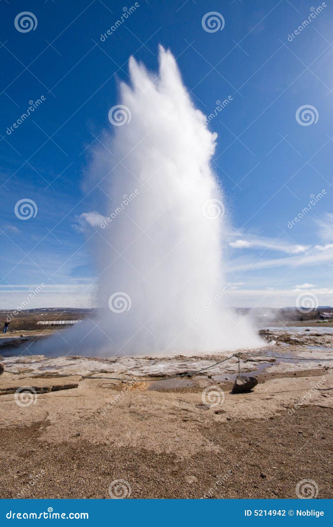 Geyser eruption stock photo. Image of huge, iceland, pillar 5214942