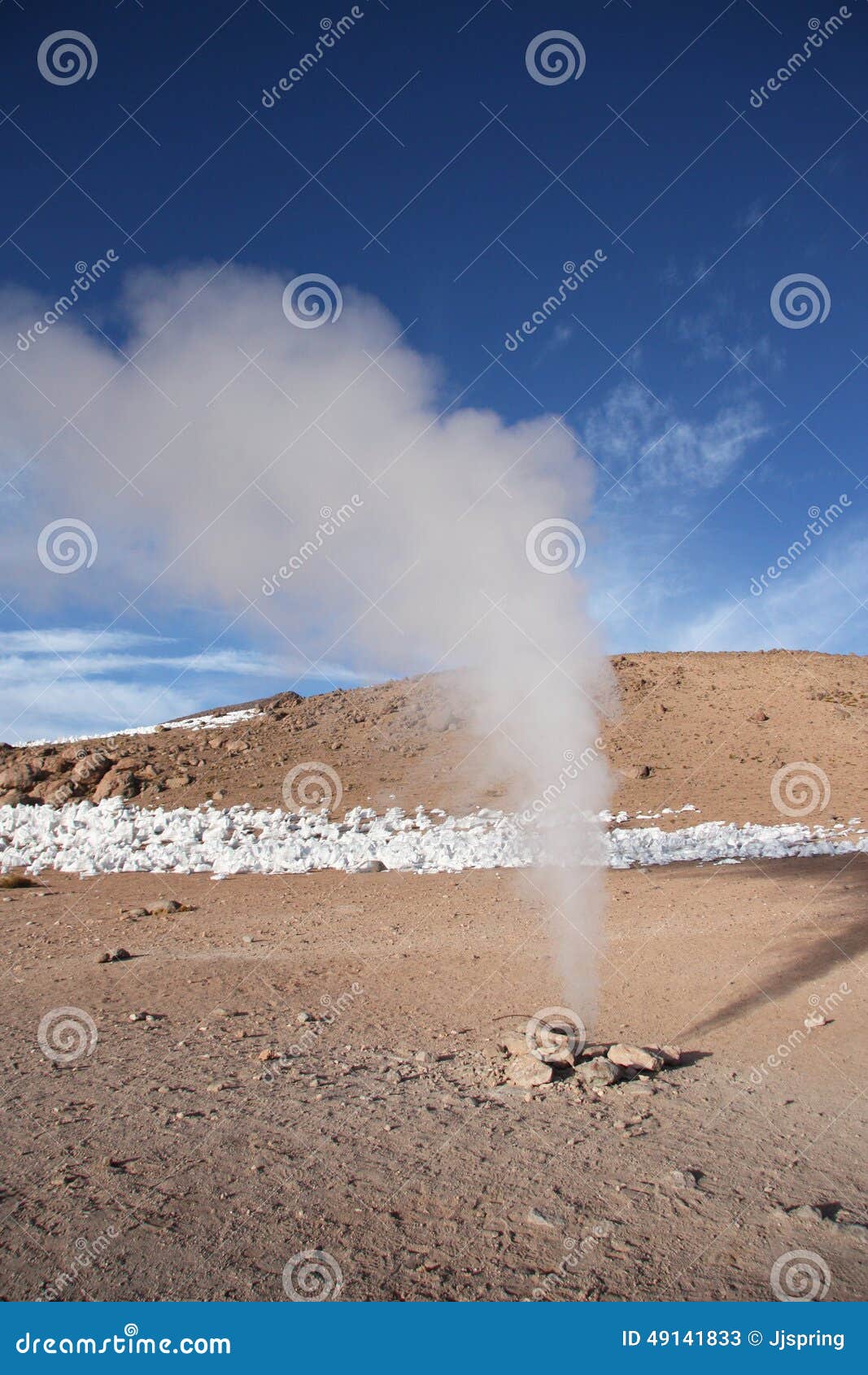 geyser in natural reserve eduardo avaroa in bolivia