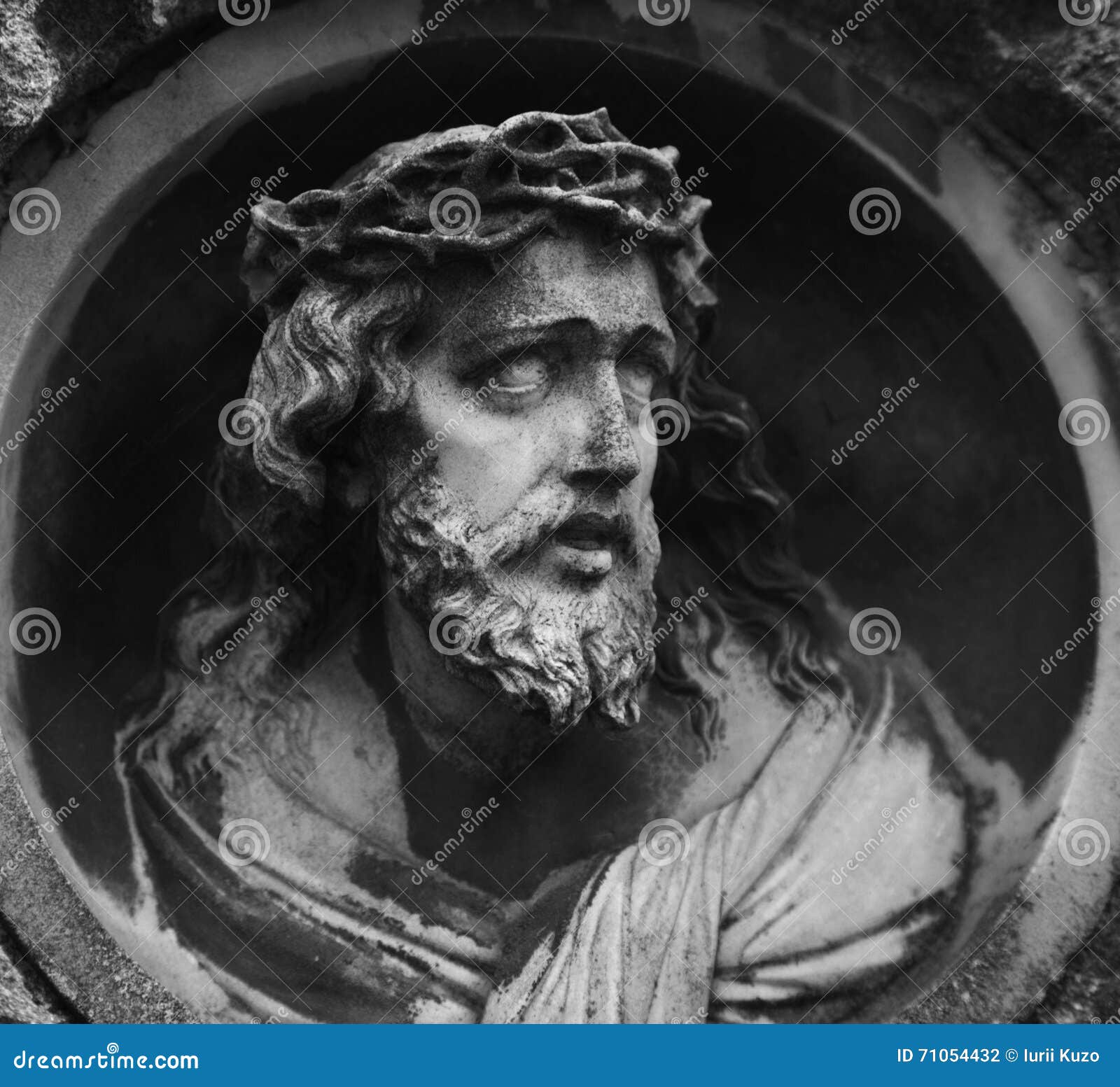 Gezicht Van Jesus Christ-kroon Van Doornen (standbeeld) Stock Foto ...