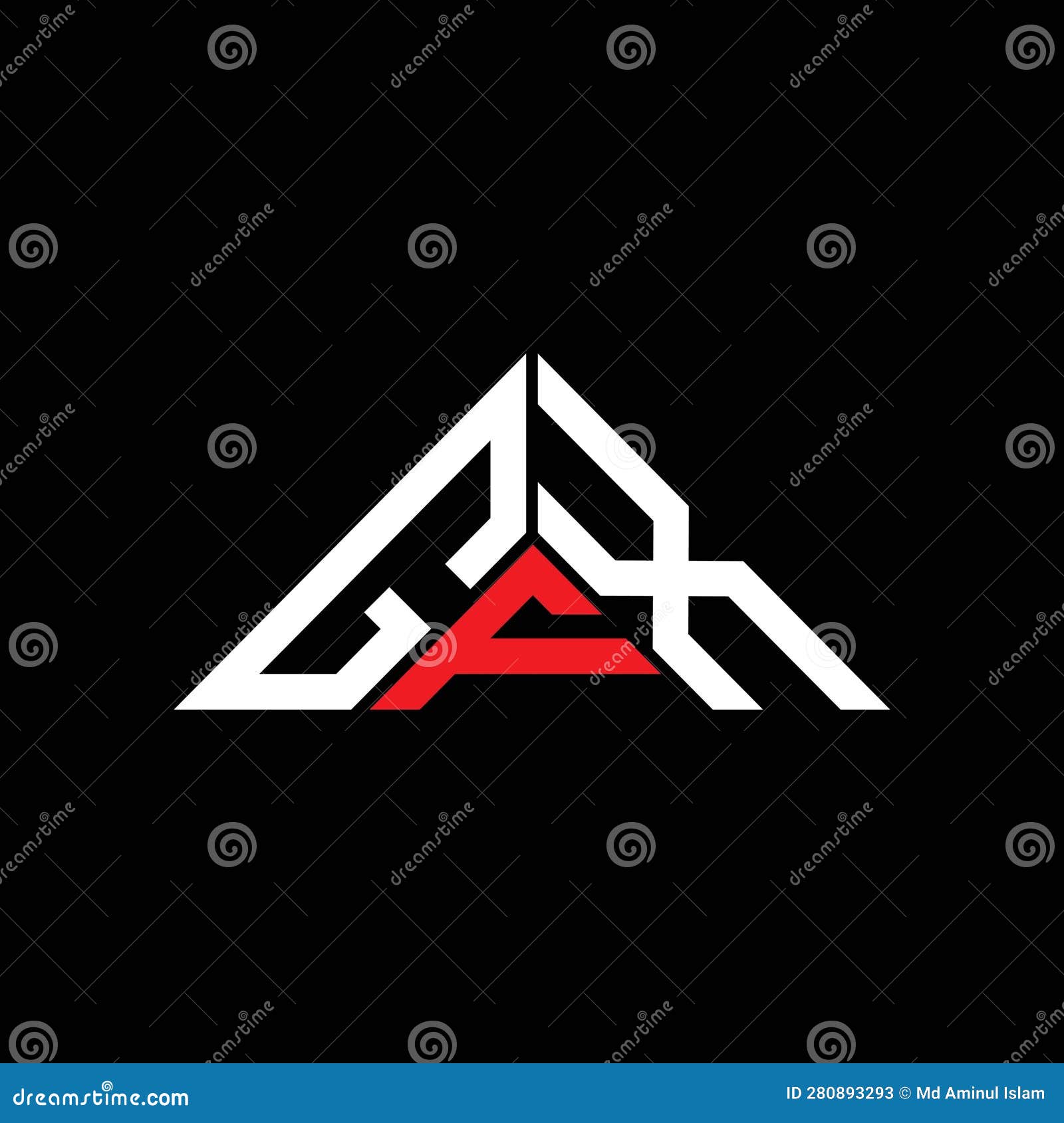 gfx letter logo creative  with  graphic, gfx simple and modern logo in triangle 