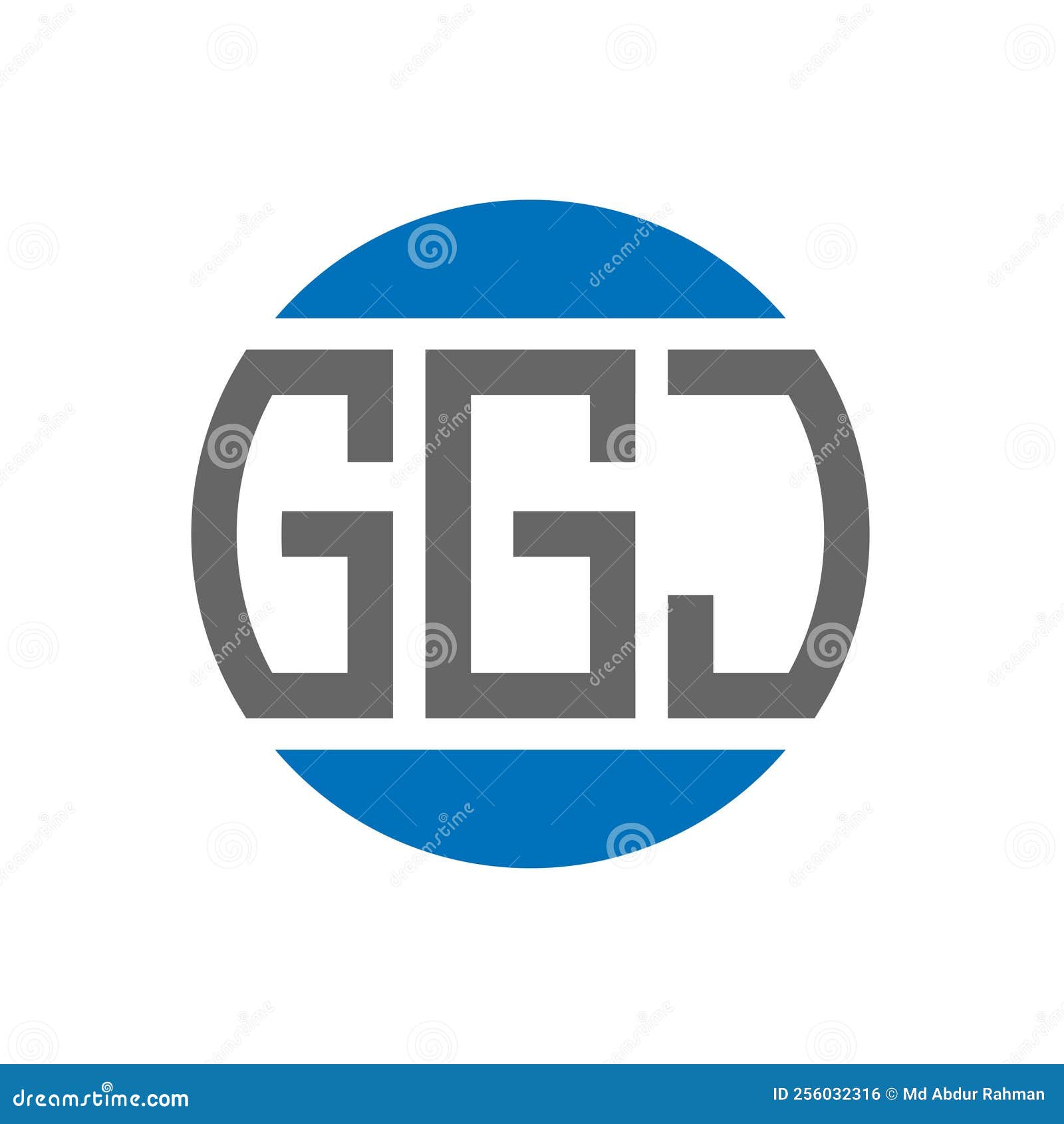 GGJ Letter Logo Design on White Background. GGJ Creative Initials Circle  Logo Concept Stock Vector - Illustration of business, font: 256032316, image size:1600x1690