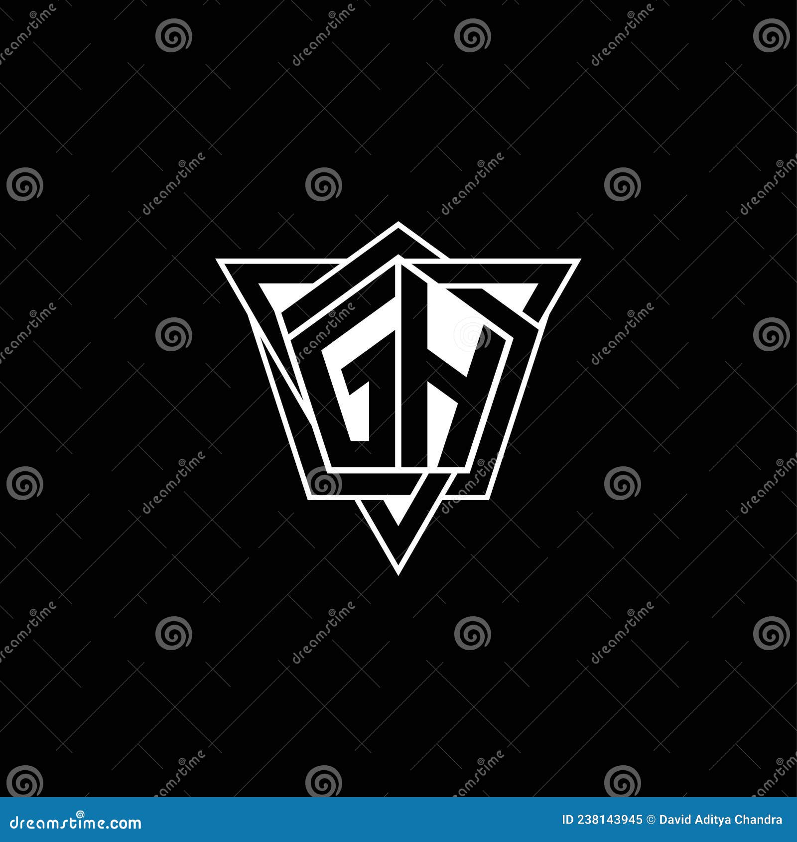 gh logo monogram geometric modern 