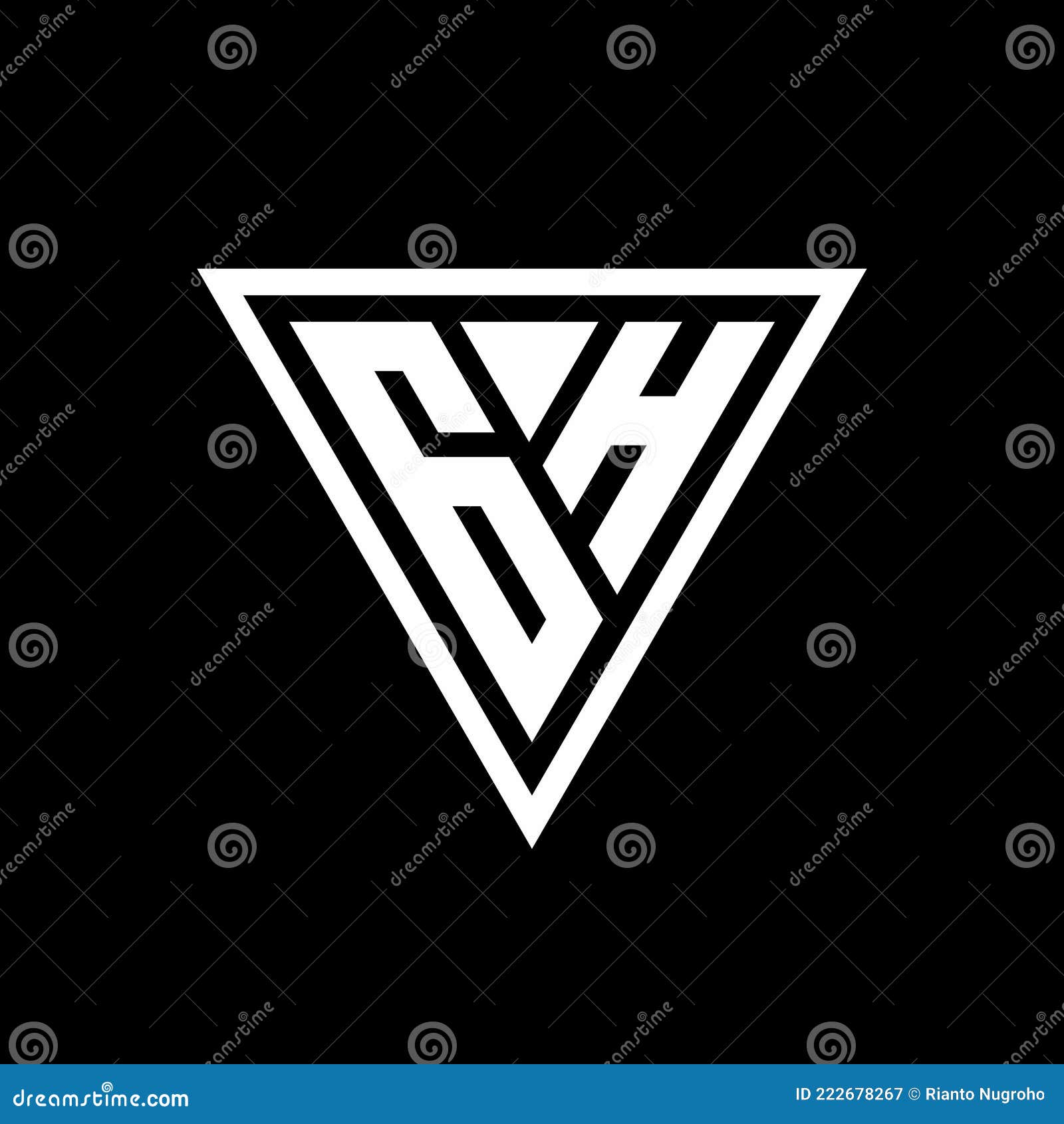 gh logo monogram with triangle  s template
