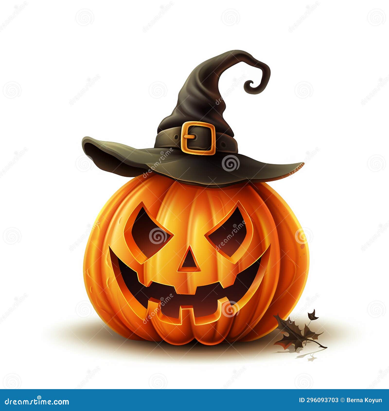 Ghastly Halloween Ghost with a Jacko lantern Stock Illustration
