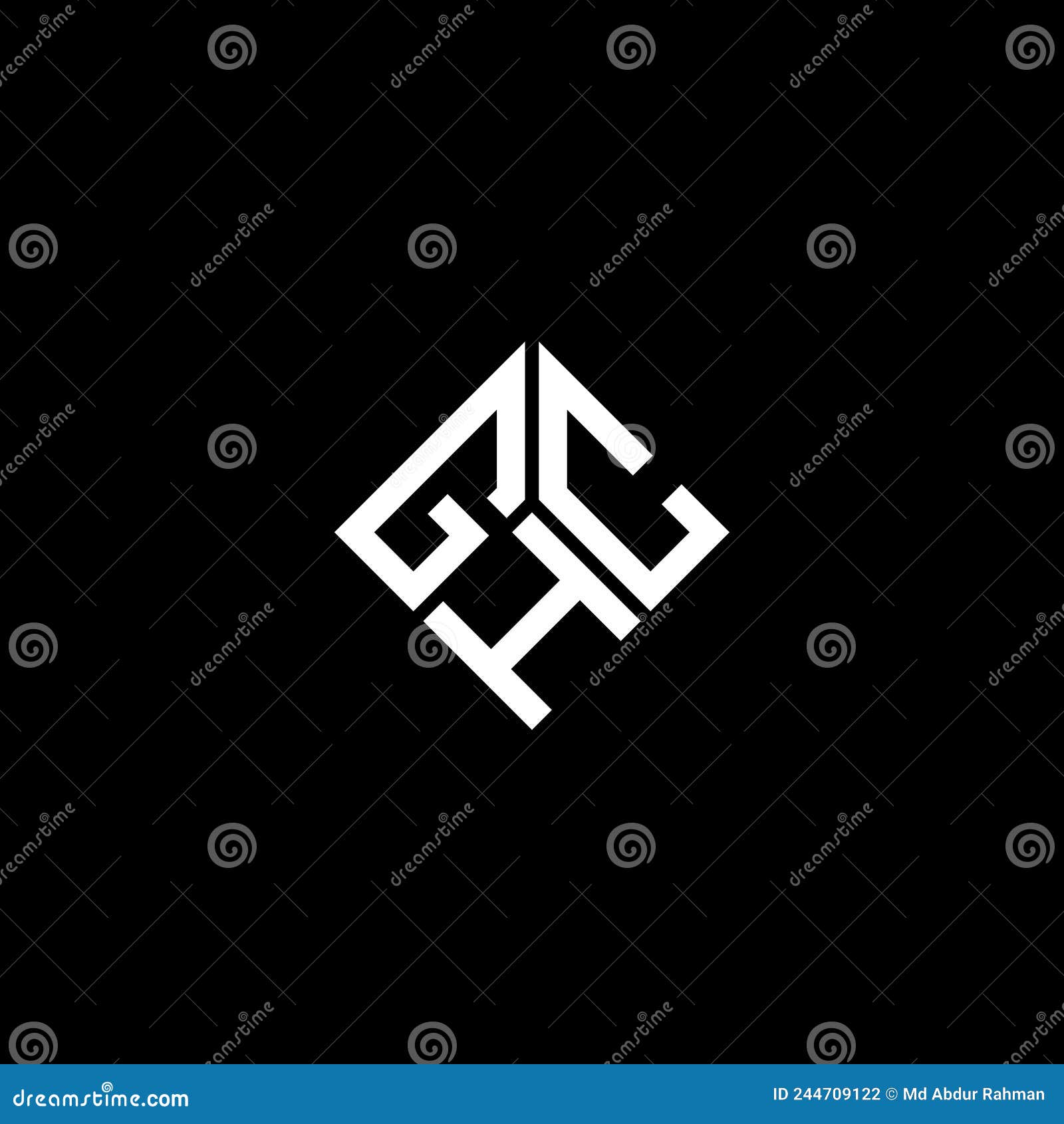 ghc letter logo  on black background. ghc creative initials letter logo concept. ghc letter 