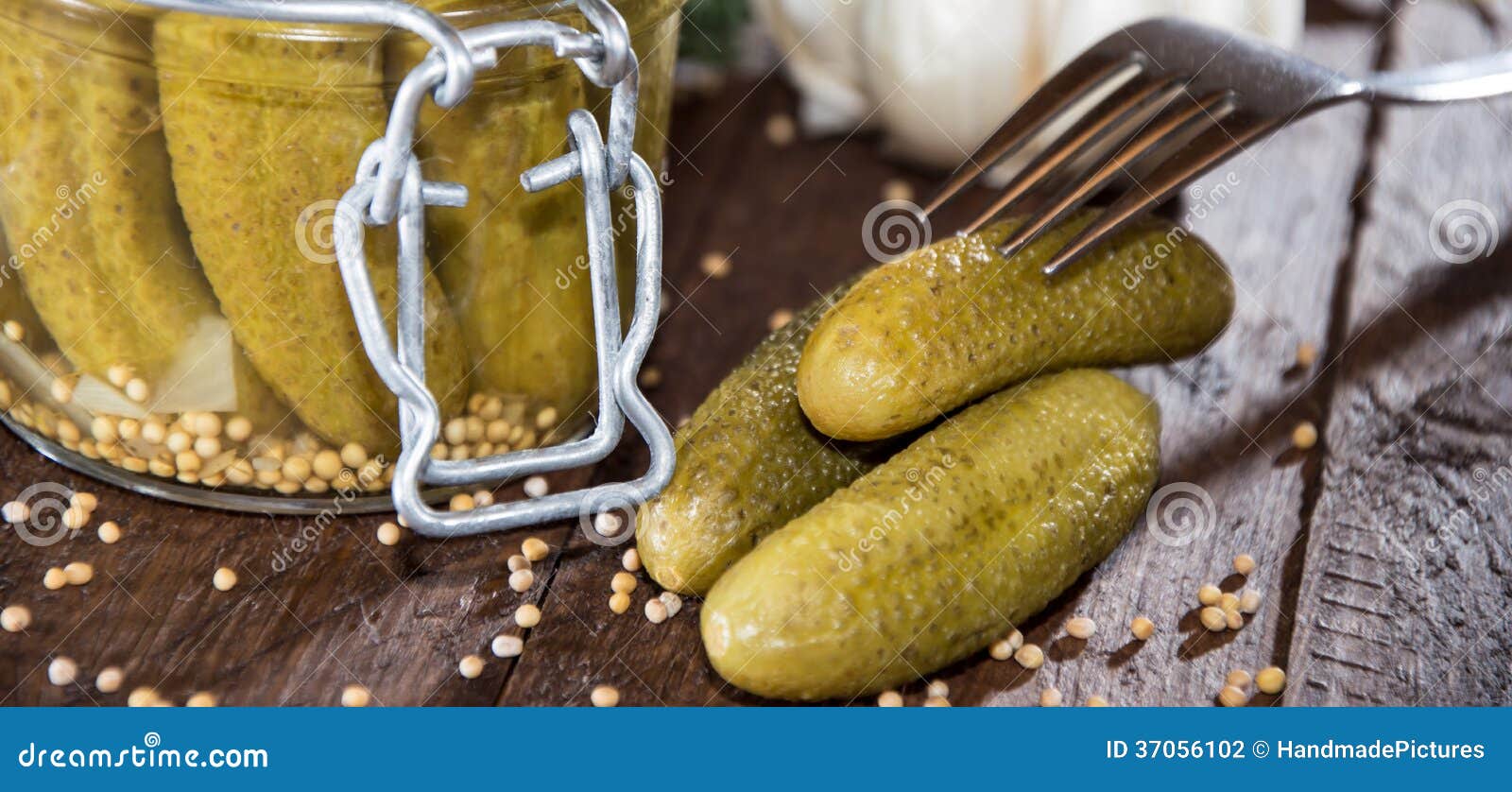 Gherkins in a glass stock photo. Image of healthy, dill 37056102