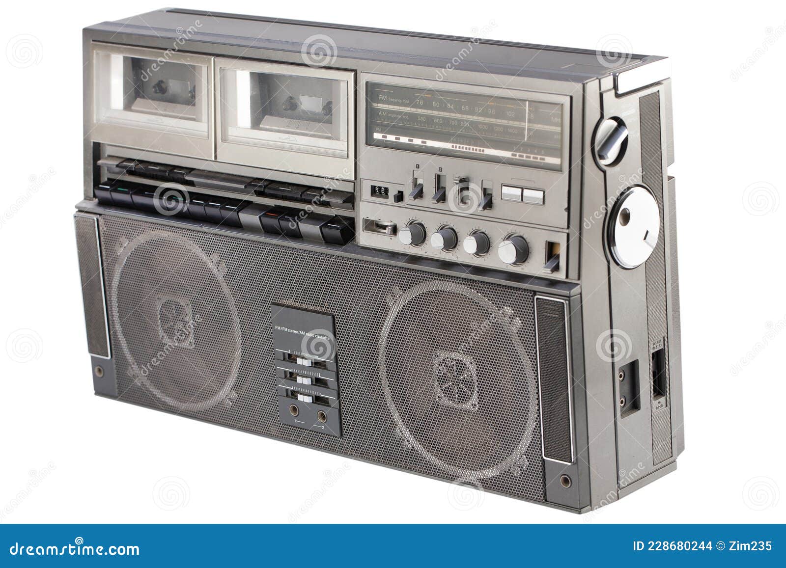Portable radio cassette player made by the Sharp Corporation