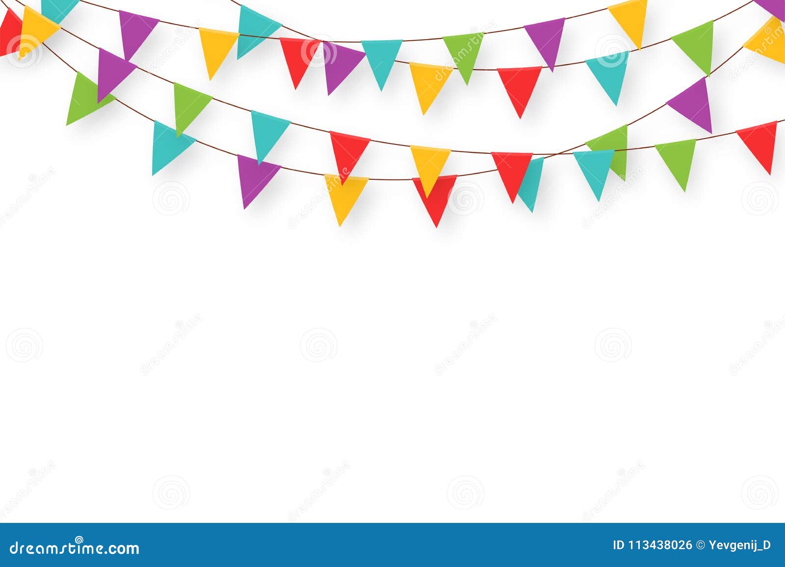 Ghirlanda Di Carnevale Con Le Bandiere Stendardi Variopinti Decorativi Del  Partito Per La Celebrazione Di Compleanno, Il Festival Illustrazione  Vettoriale - Illustrazione di evento, stamina: 113438026