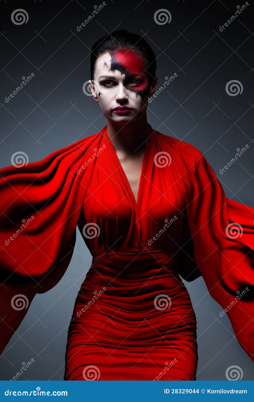 Ghost in red stock photo. Image of ...