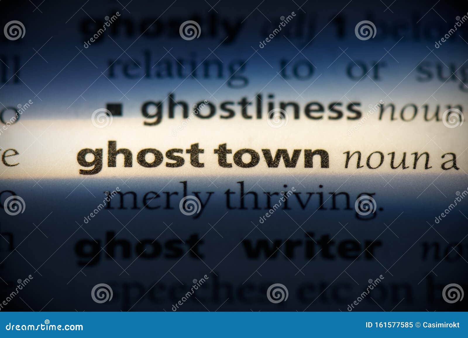 Ghost town stock image. Image of book, thesaurus, close 161577585