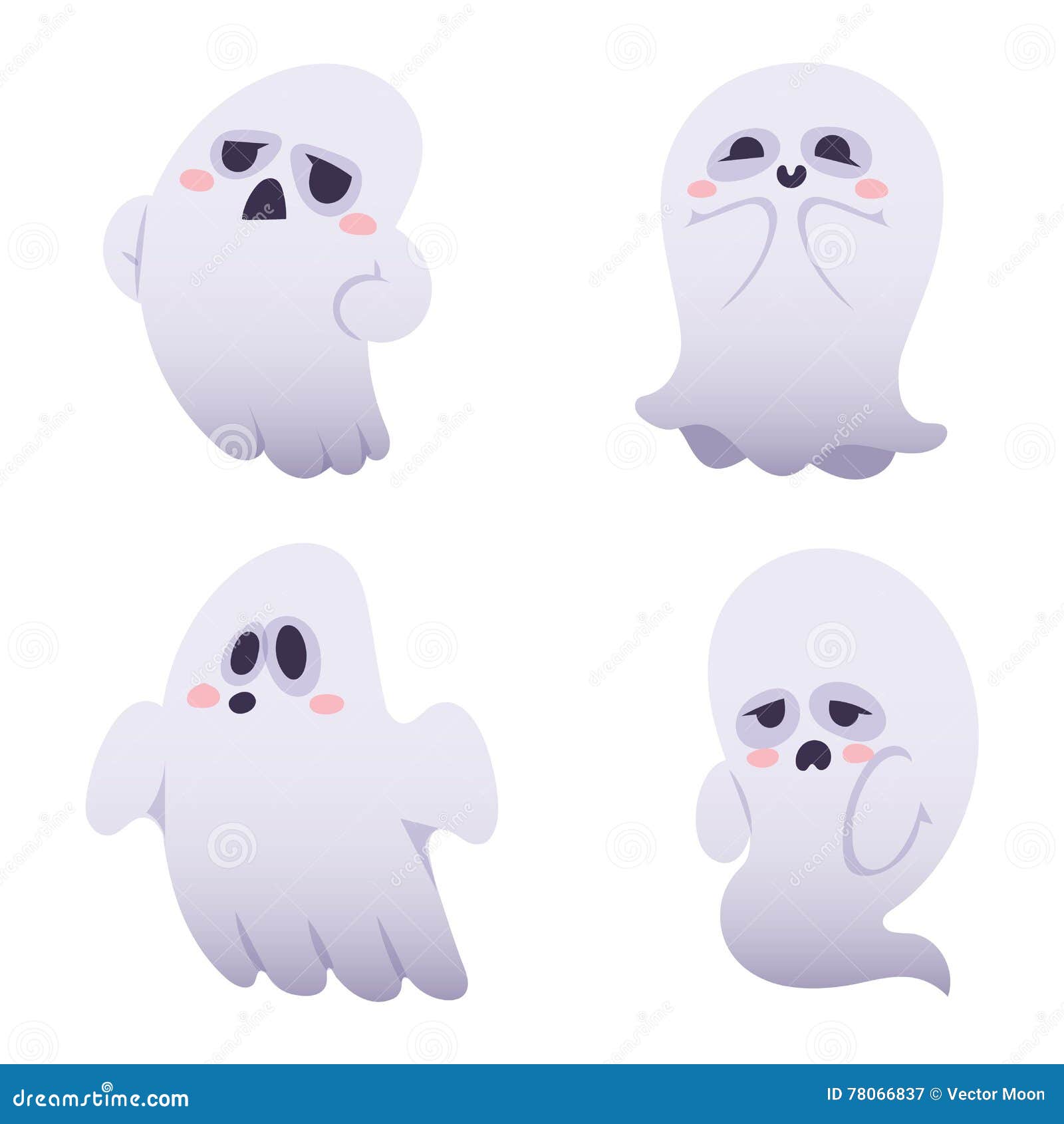 Ghost vector characters stock vector. Illustration of horror - 78066837