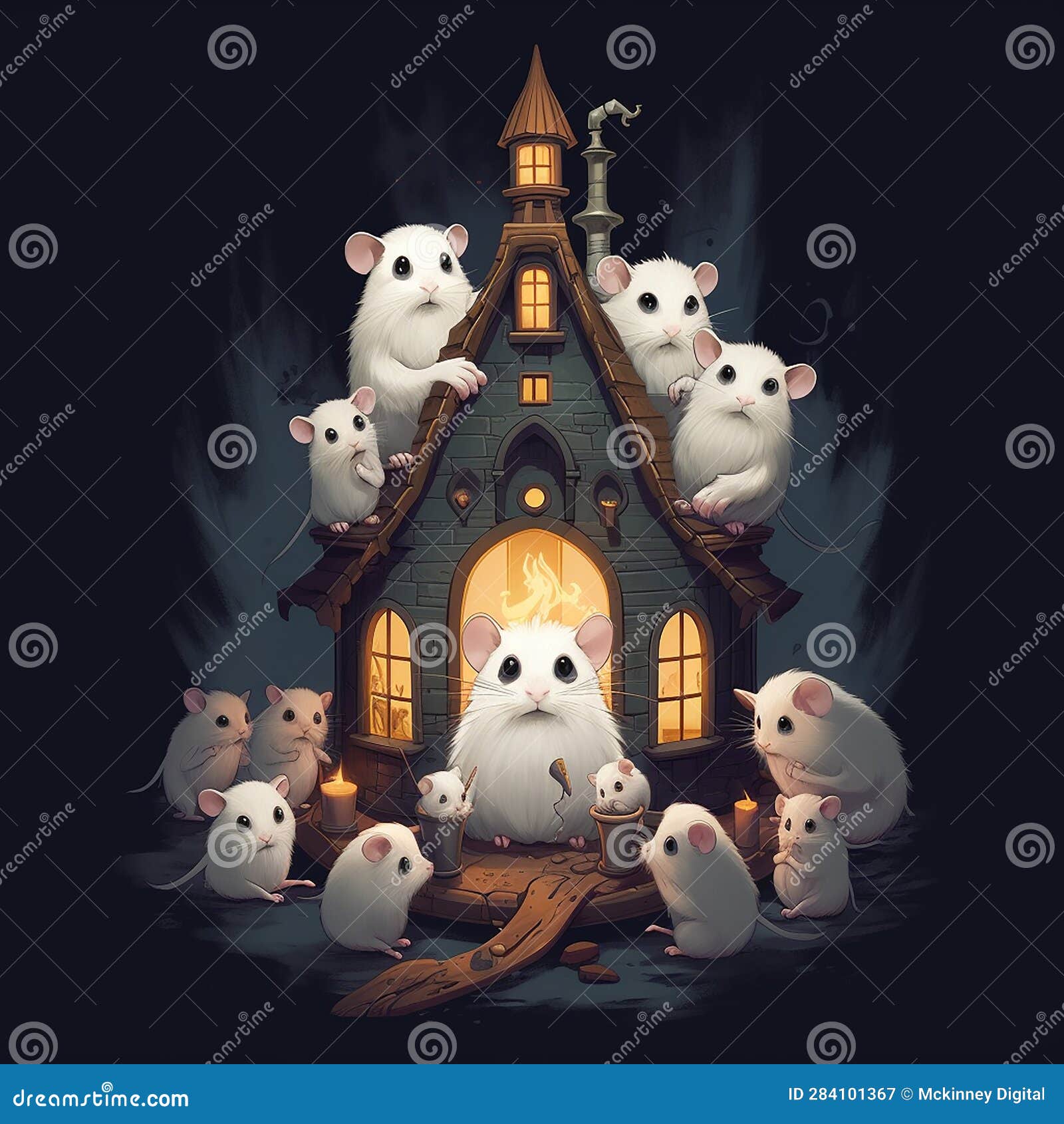 Ghostly Seen with Haunting Hamsters All about. Created Using Ai