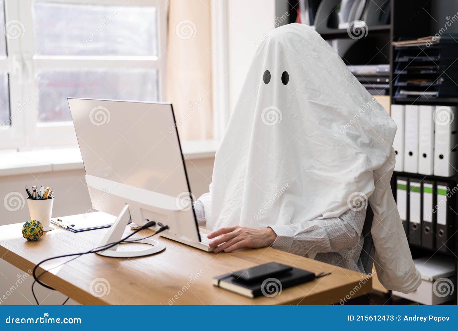 ghostwriter in office. creative ghost writer