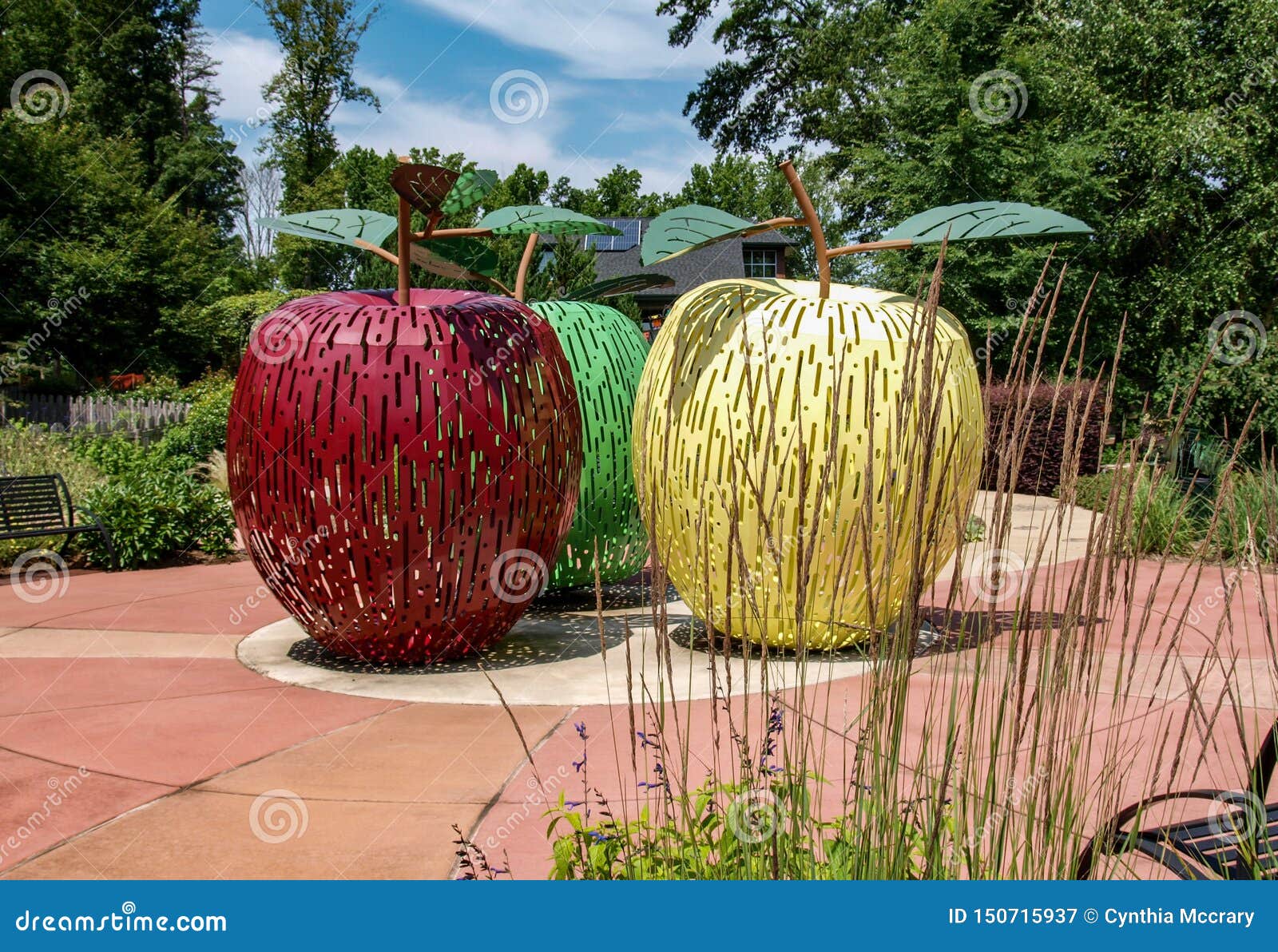 Giant Apples At Gateway Gardens In Greensboro North Carolina