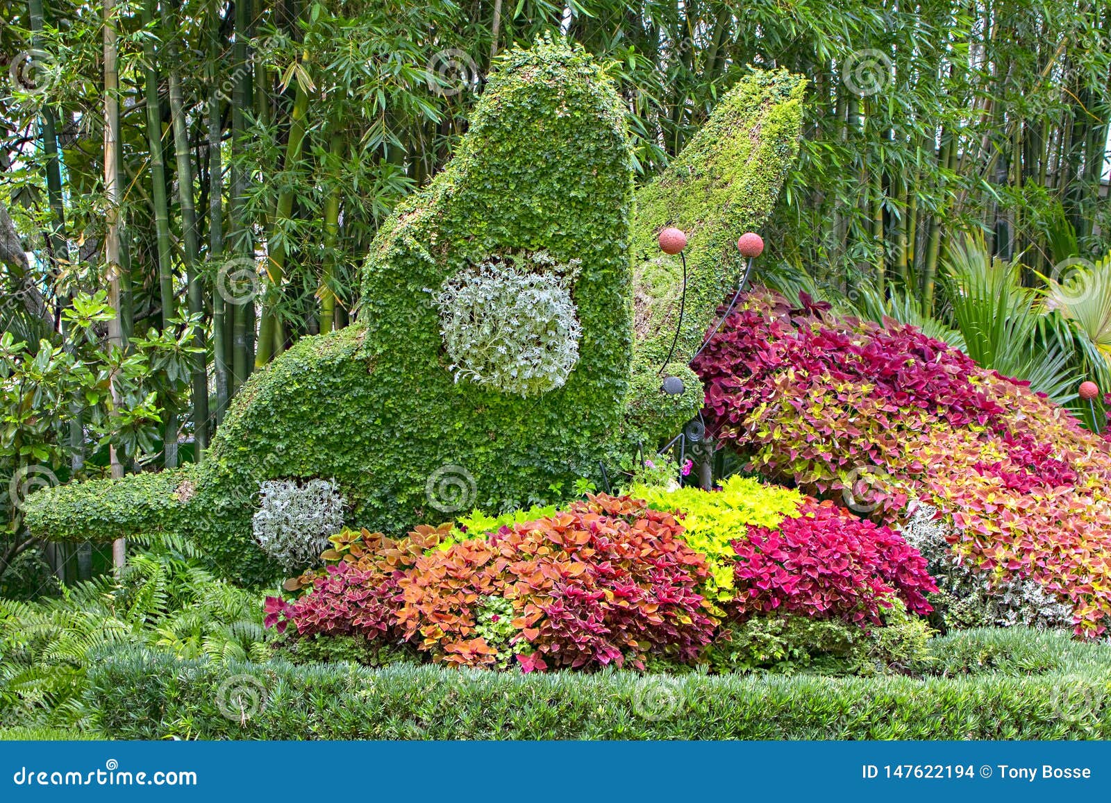 Giant Butterfly Topiary At Busch Gardens Editorial Stock Image