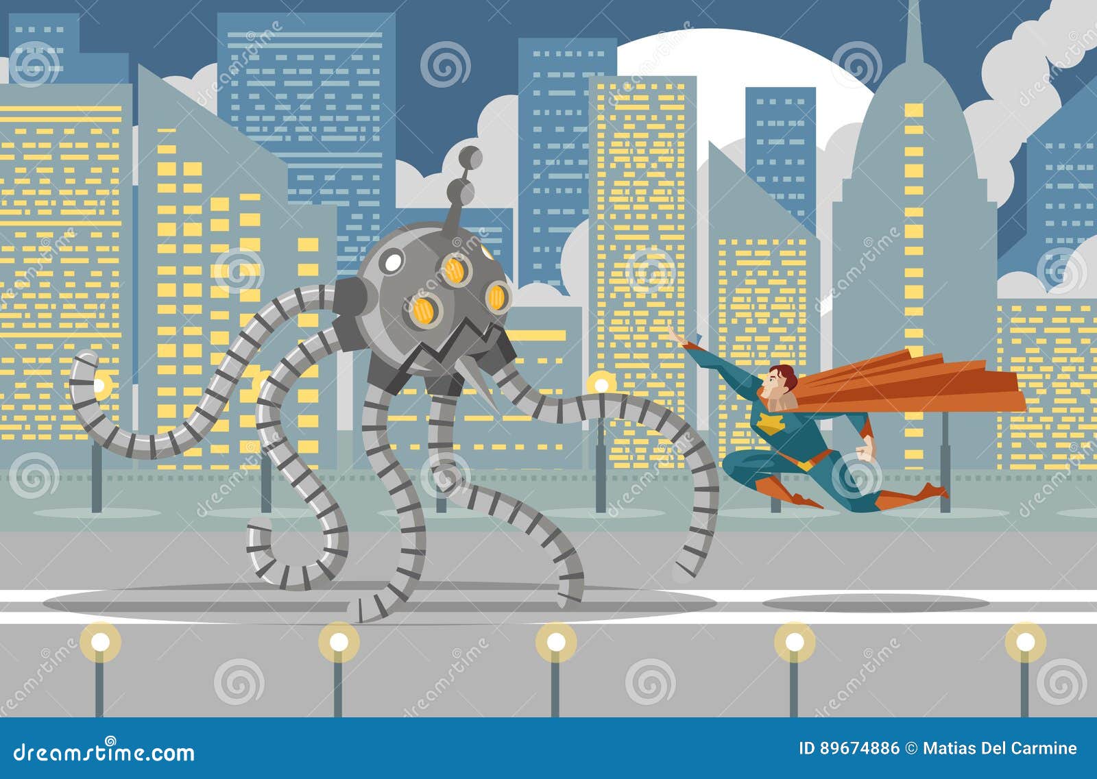 Cartoon Flamethrower. Vector Illustration 59871994