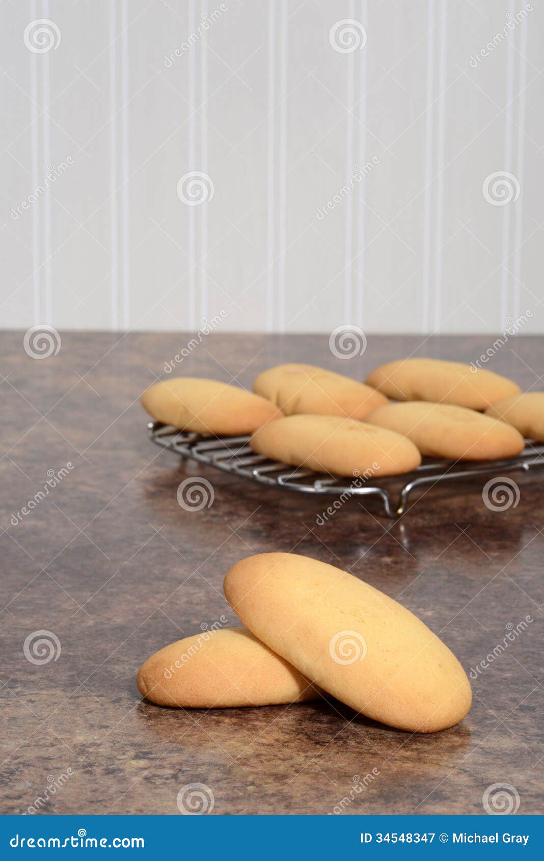 Giant lady finger cookies stock image. Image of stack 34548347
