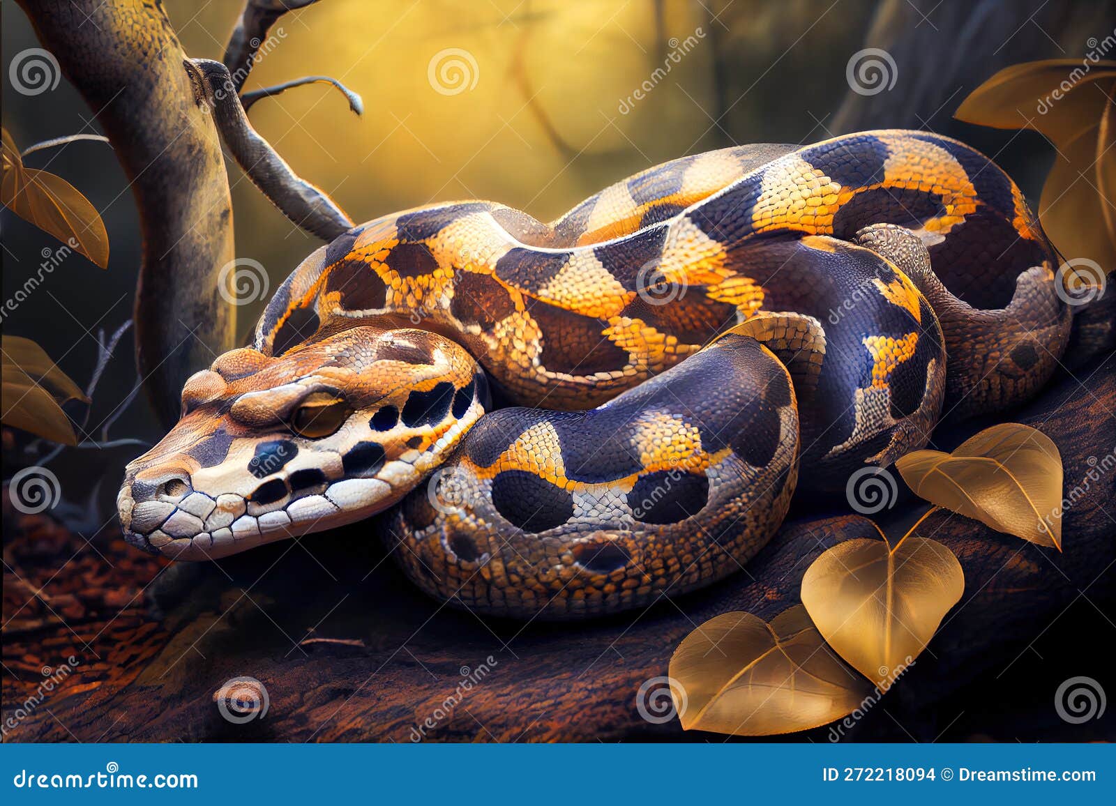 Giant Python in the Jungle. Generative AI, Generative, AI Stock ...