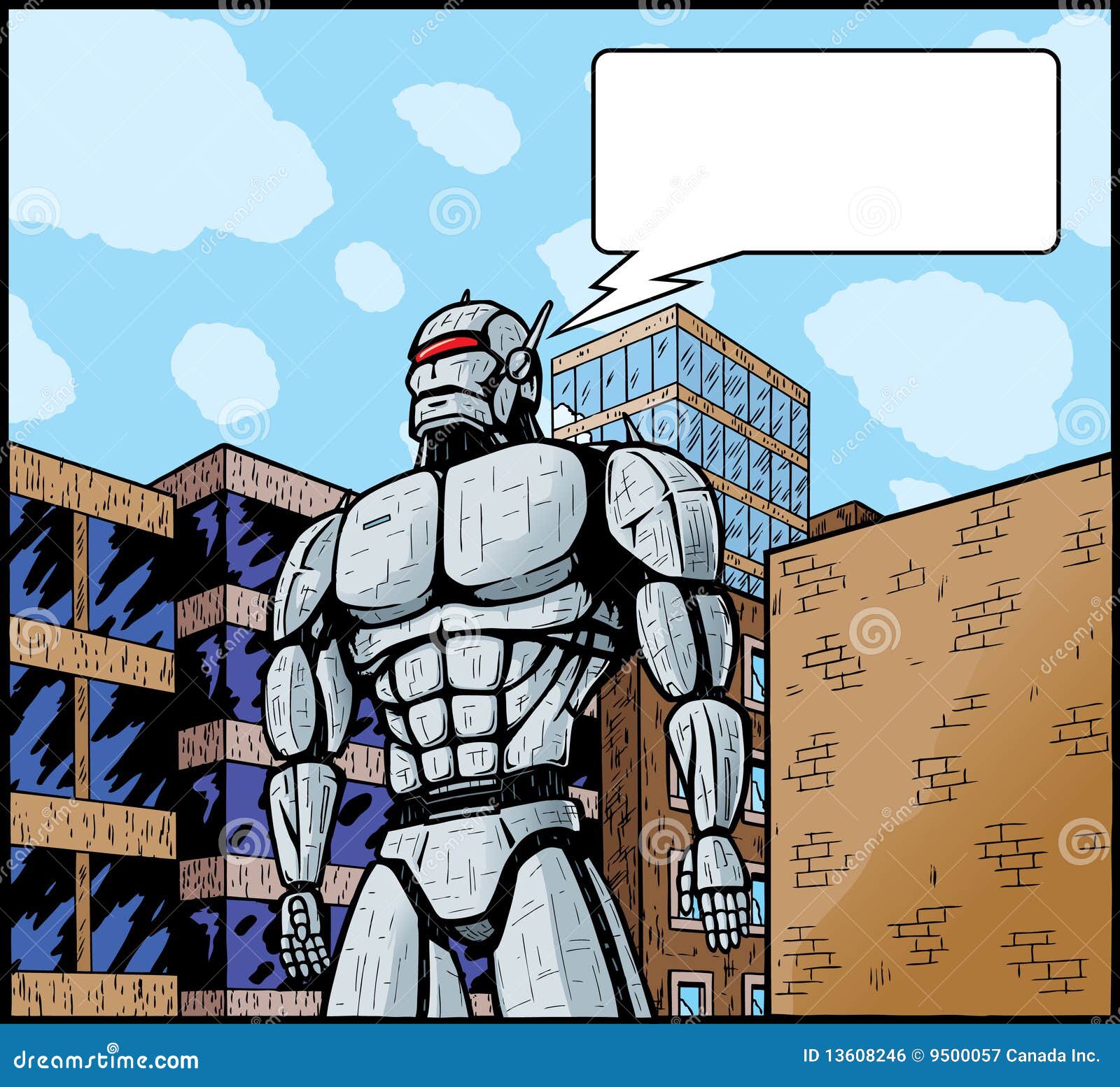 Giant Robot Cartoon Vector 96861081