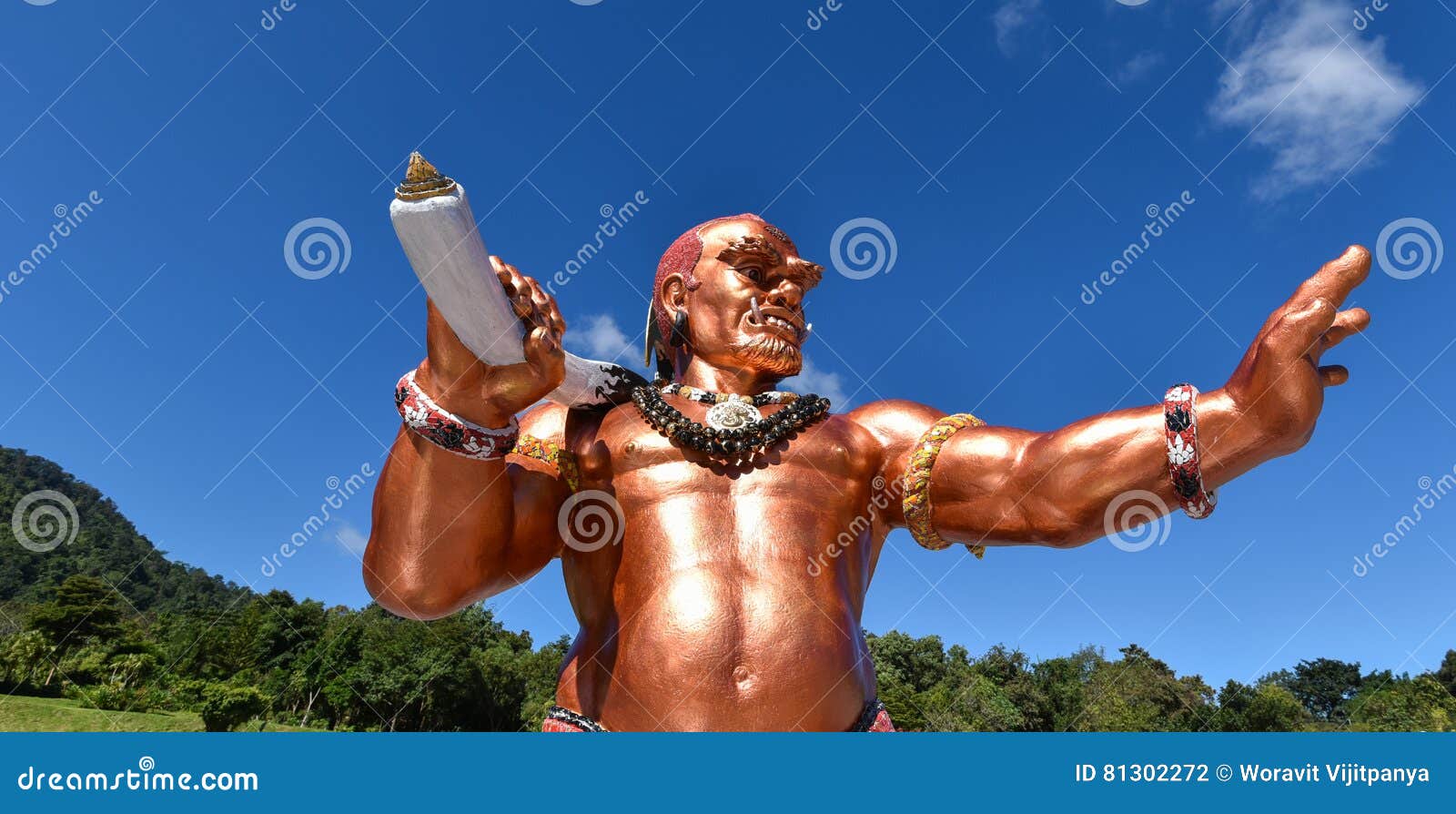 Giant scary statue stock photo. Image of gold, giant 81302272