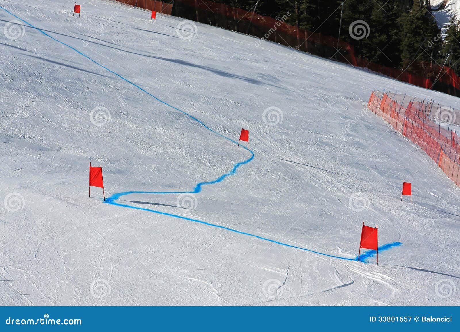 Giant slalom stock image. Image of downhill, gates, discipline 33801657