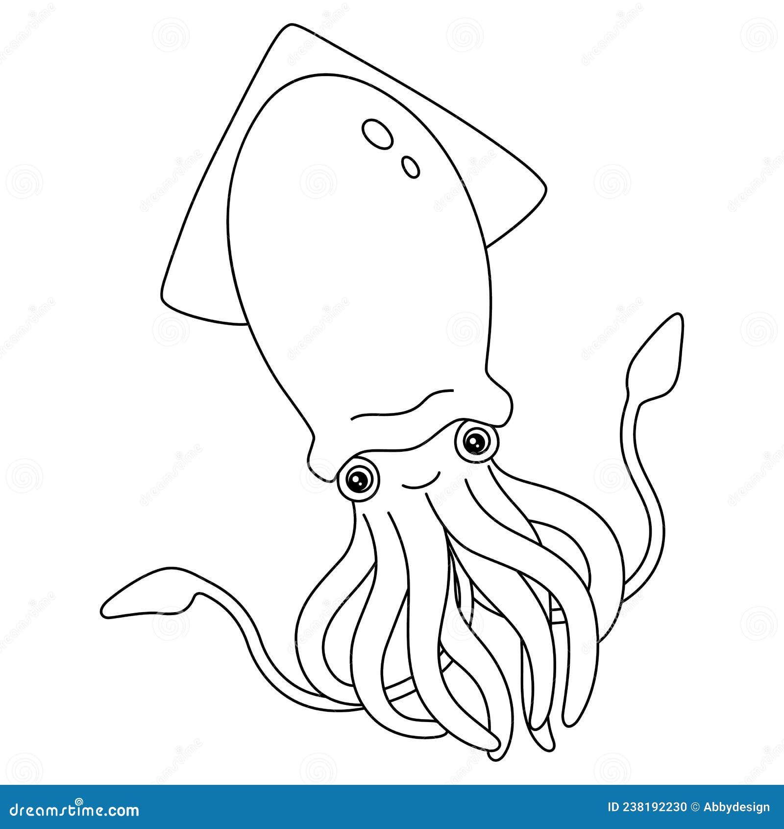 squid coloring pages