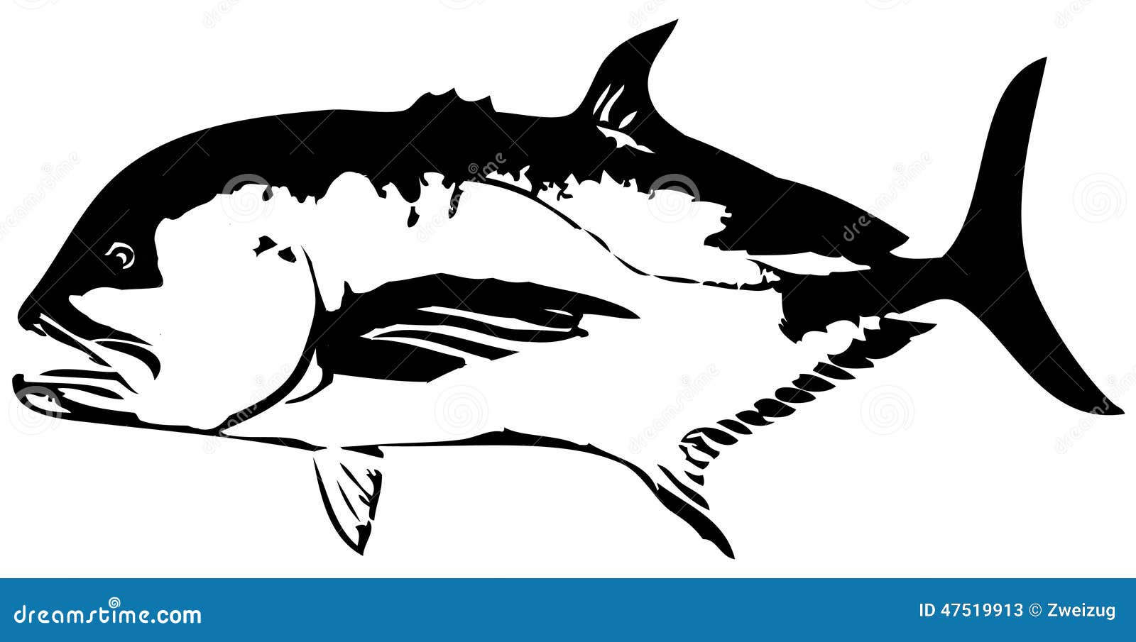 Download Giant Trevally GT Fish Vector Stock Vector - Illustration ...