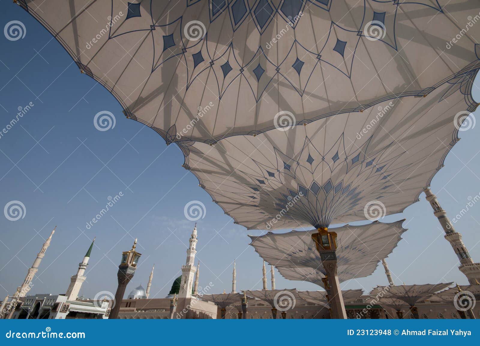 Giant Umbrellas at Nabawi Mosque in Medina Stock Photo Image of holy, pilgrim 23123948