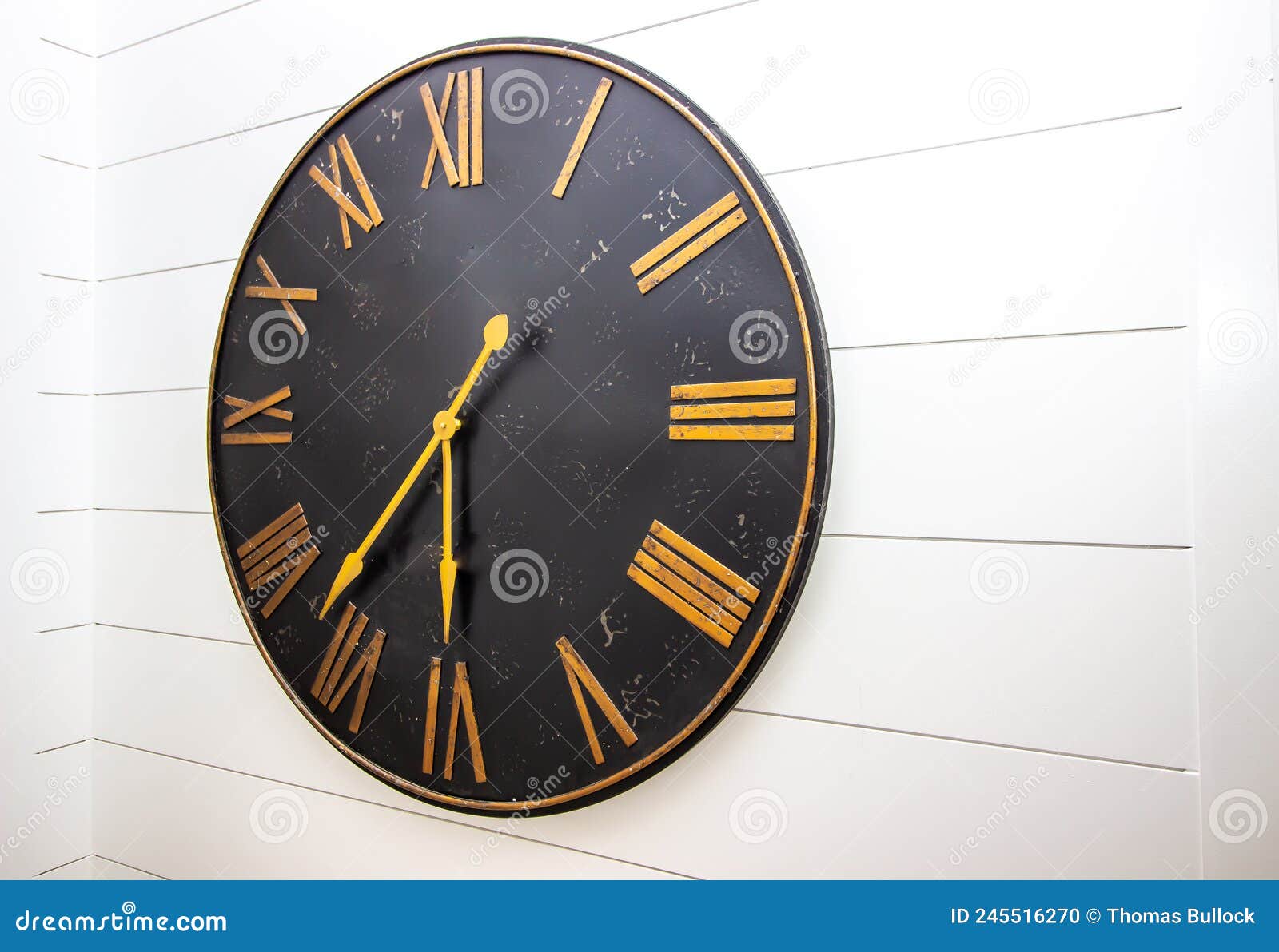 Giant Wall Clock in Entry Hallway Stock Photo Image of wall, interior