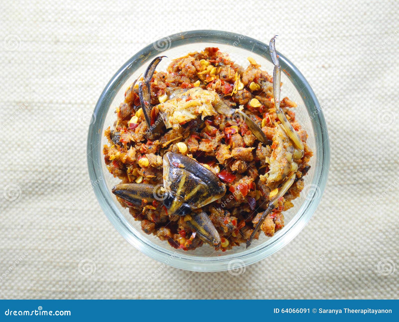 Giant Water Bugs Chili Paste. Thai Food. Stock Image Image of animal