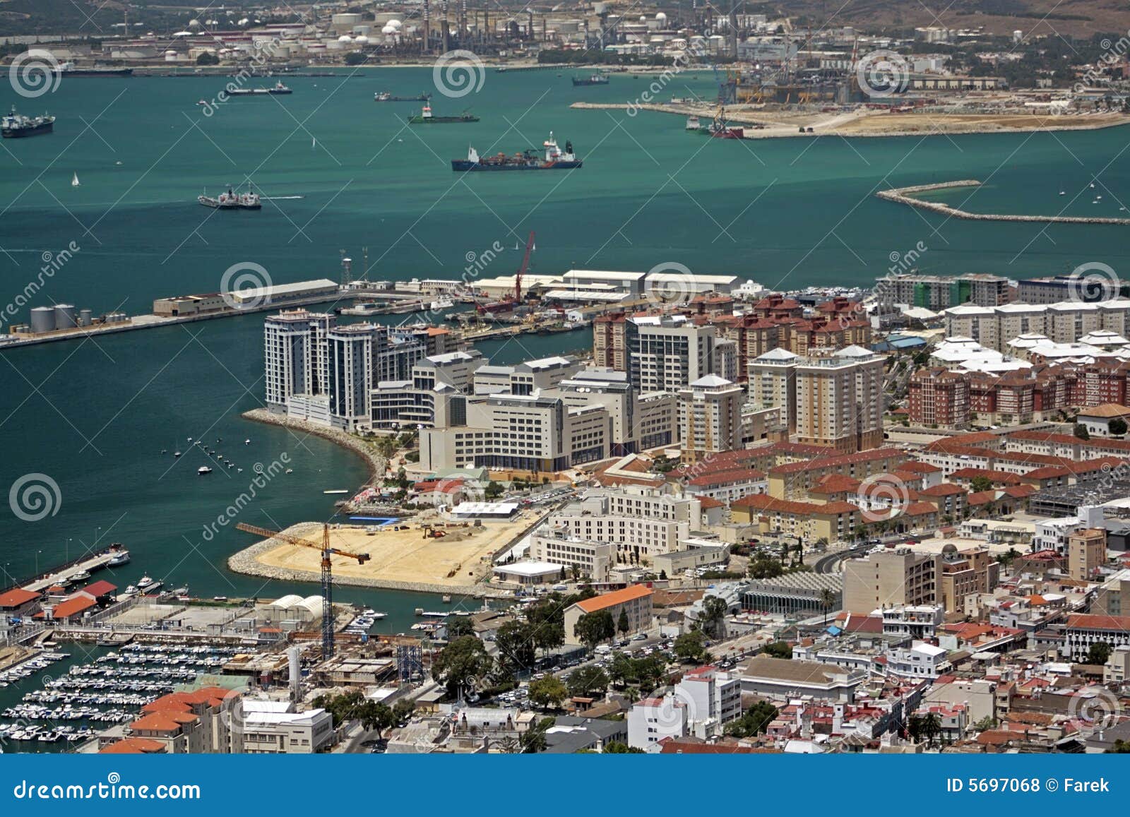 Gibraltar Harbour Bay Traffic Stock Photo Image of carrier, harbor