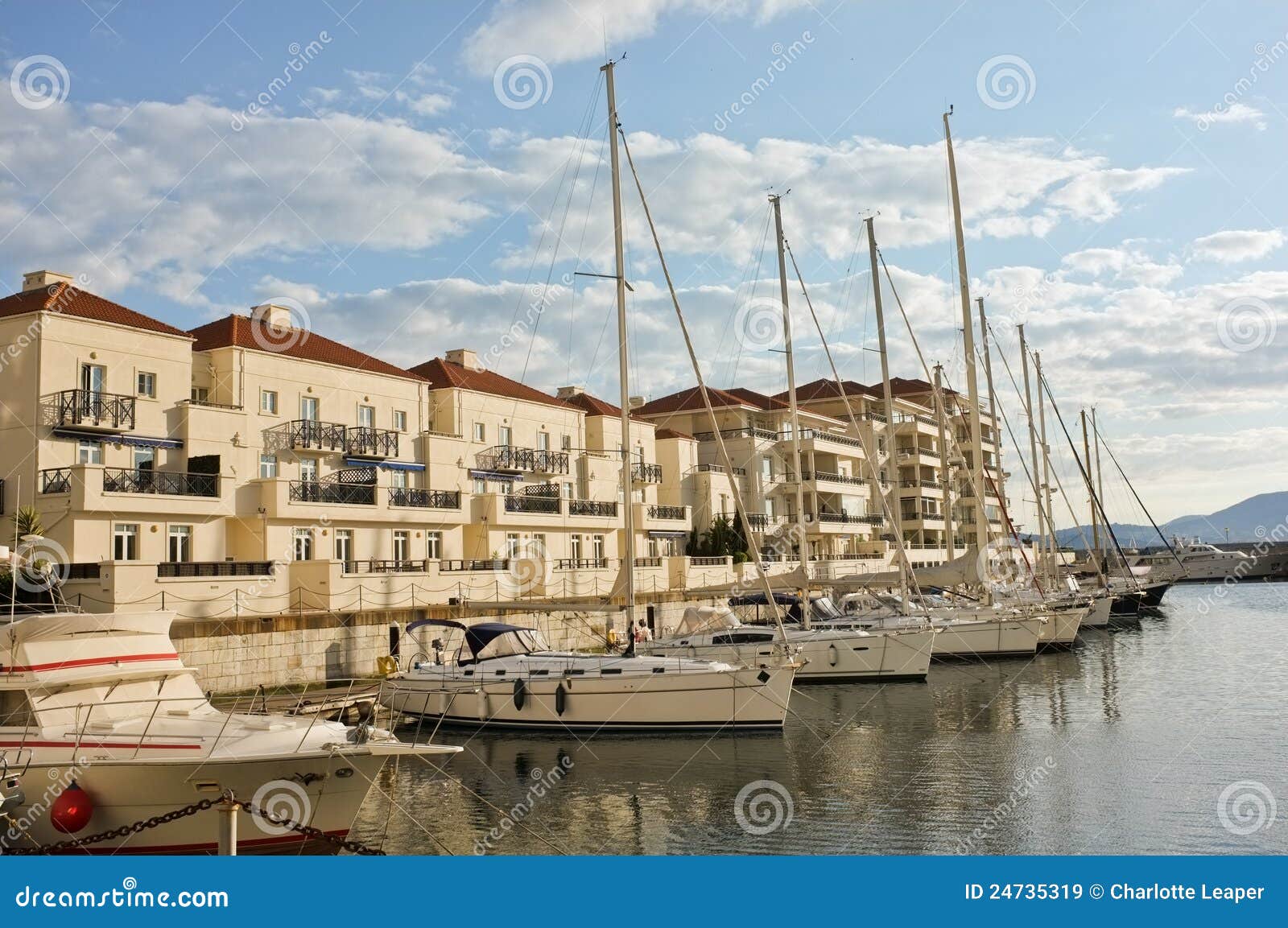 Gibraltar Waterfront Marina Stock Image Image of marina, light 24735319