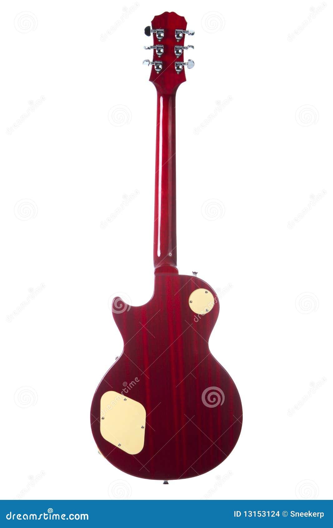 Gibson Electric Guitar Back View Isolated Stock Photo Image of maple