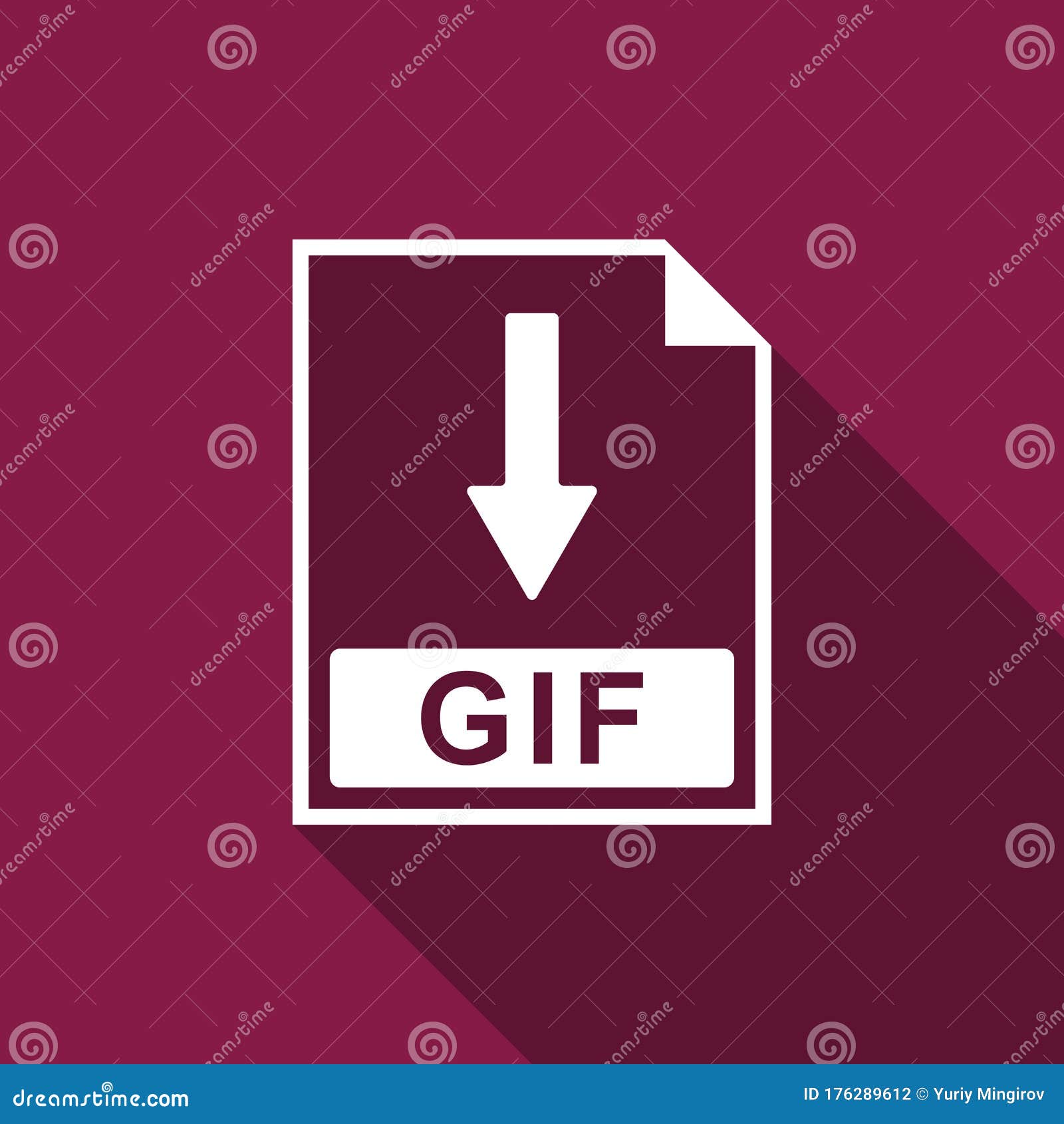GIF File Document Icon. Download GIF Button Icon Isolated with Long Shadow  Stock Vector - Illustration of long, extension: 176289612