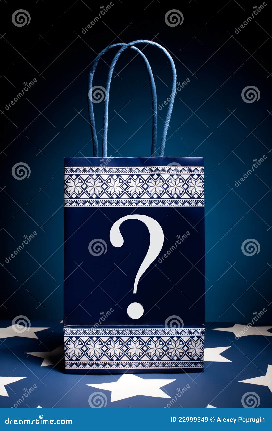 Gift bag with question stock image. Image of friendly 22999549