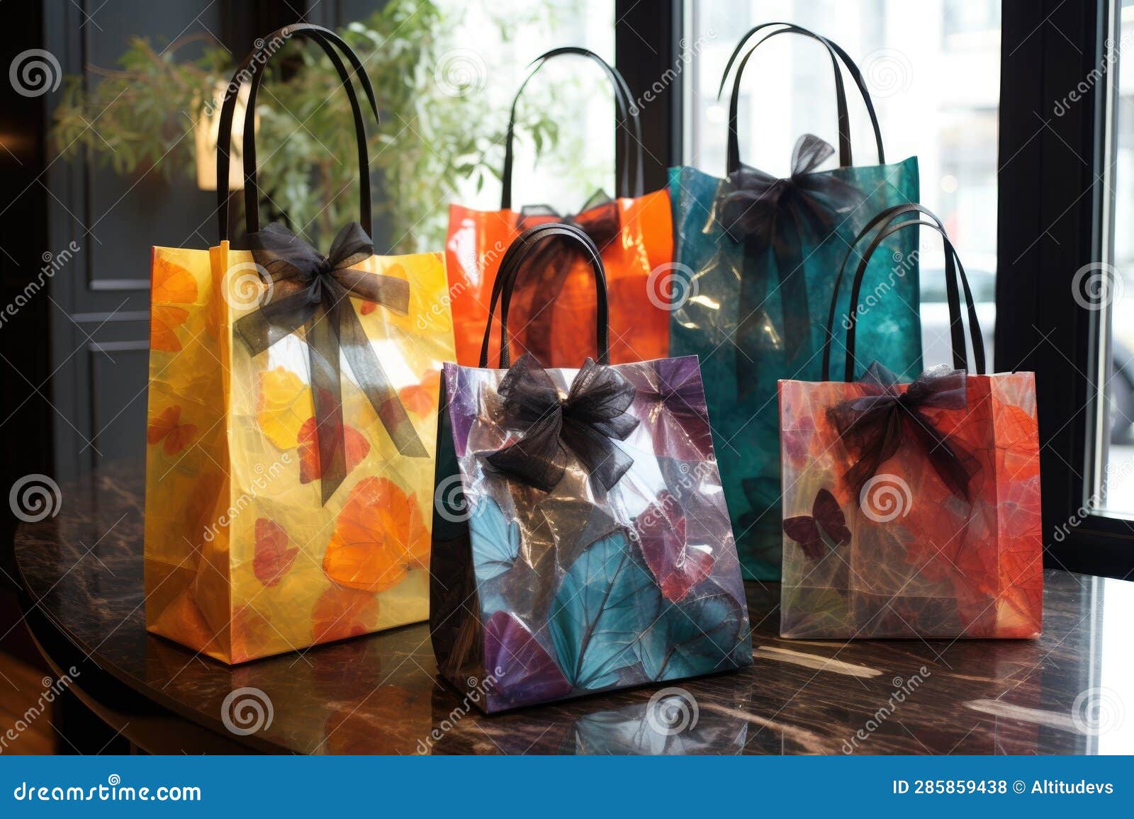 Gift Bags, Tissue Paper, and Gift Tags Stock Photo Image of