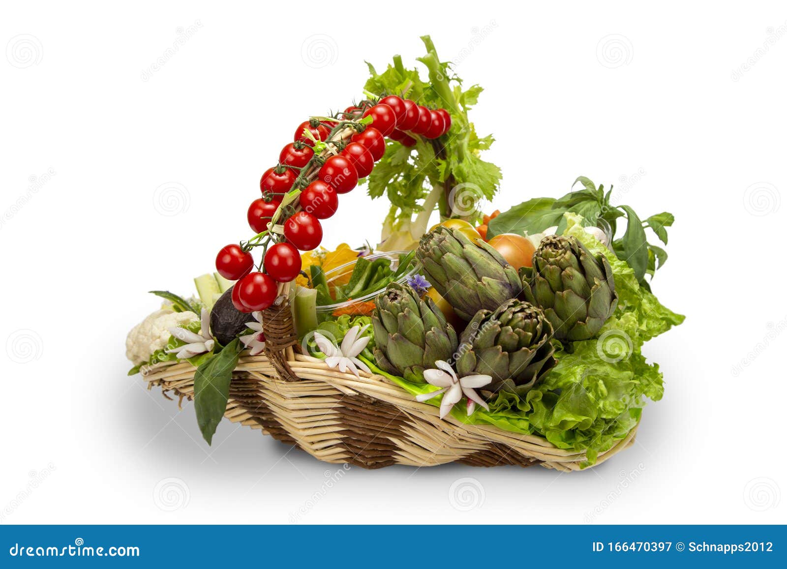 Gift Basket with a Selection of Mixed Vegetables Stock Image Image of