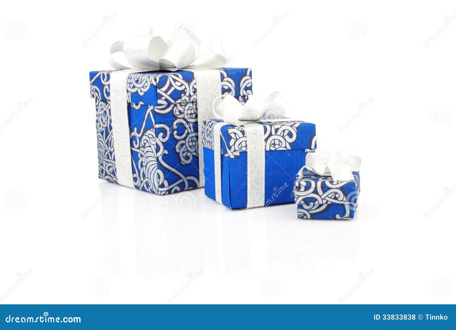 Gift blue boxes on white stock photo. Image of giving 33833838