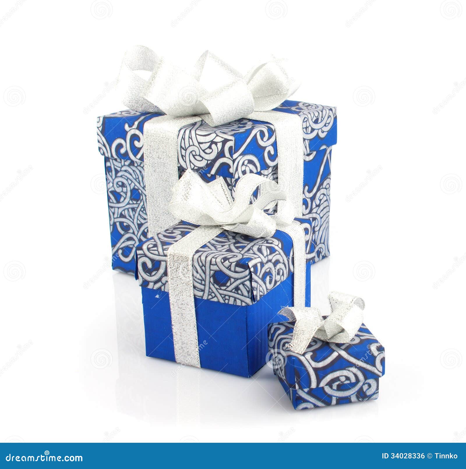 Gift blue boxes on white stock photo. Image of package 34028336