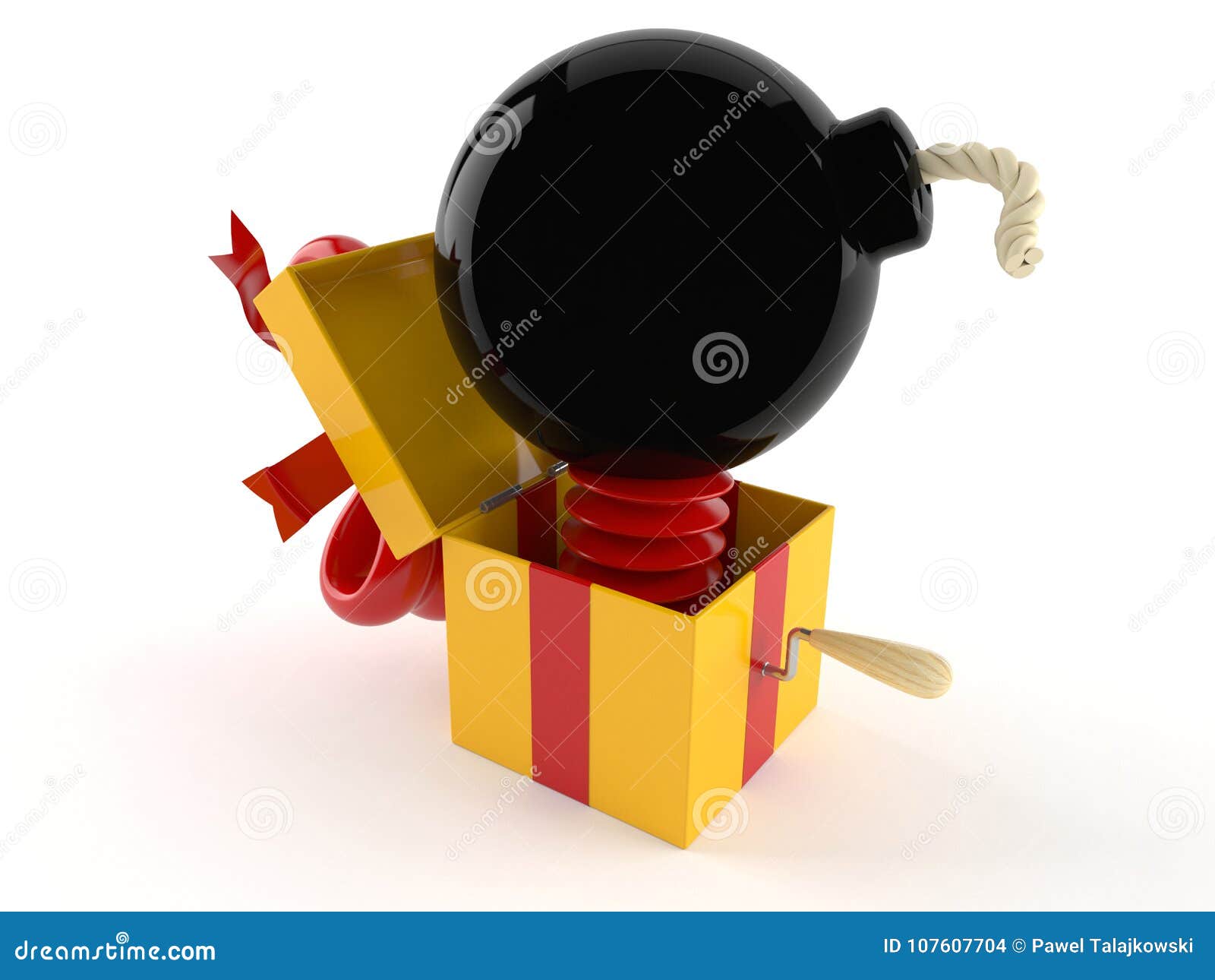 Gift with bomb stock illustration. Illustration of explosive 107607704