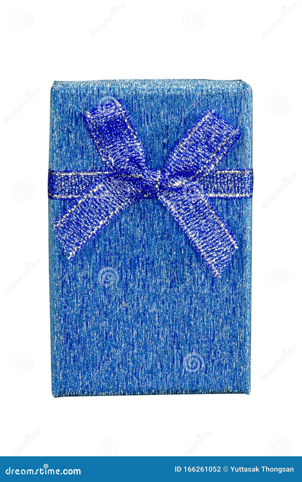 gift box  blue color on white background,clipping path