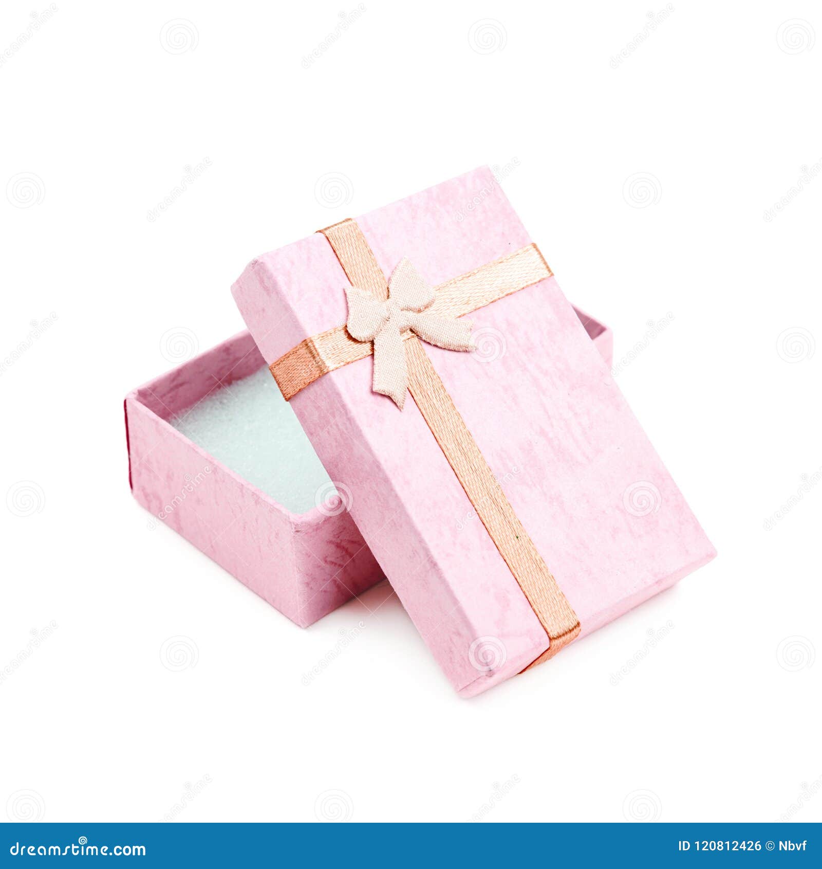 Gift Box With A Bow Isolated Stock Photo Image of packaging