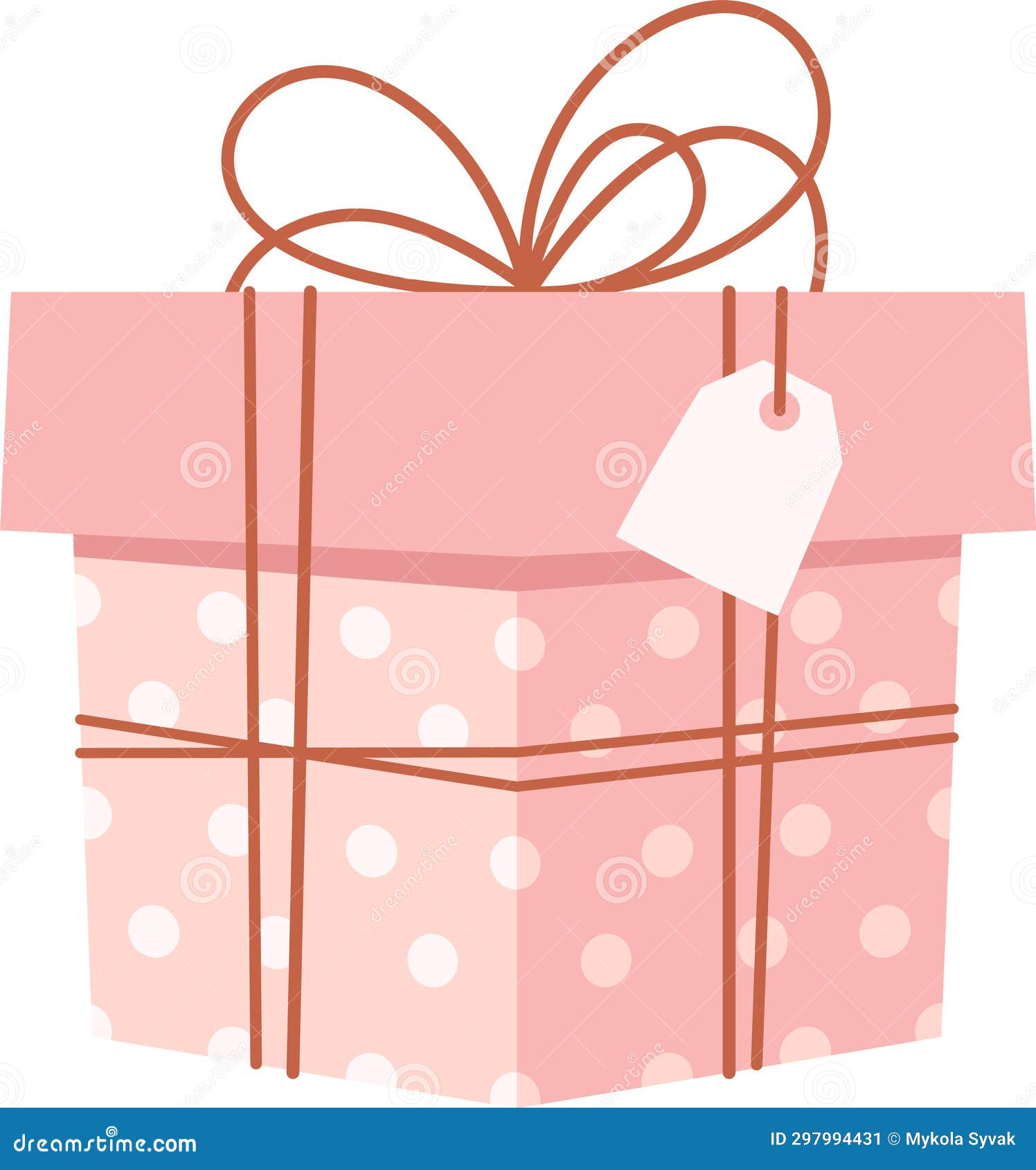 Gift Box with Bow Ribbon stock illustration. Illustration of holiday