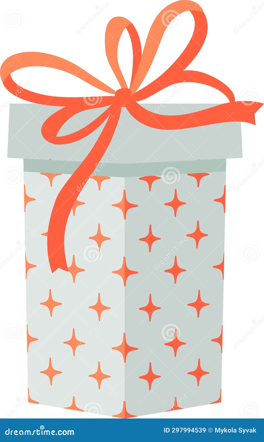 Gift Box with Bow Ribbon stock illustration. Illustration of surprise