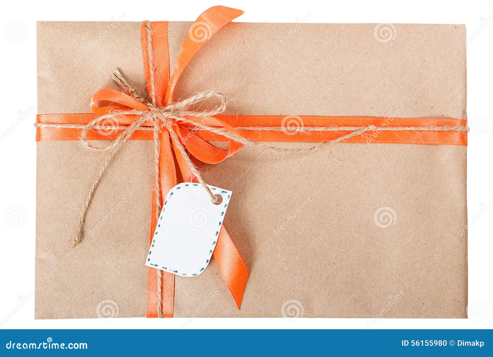 Gift box bow ribbon tag stock photo. Image of handcrafted 56155980