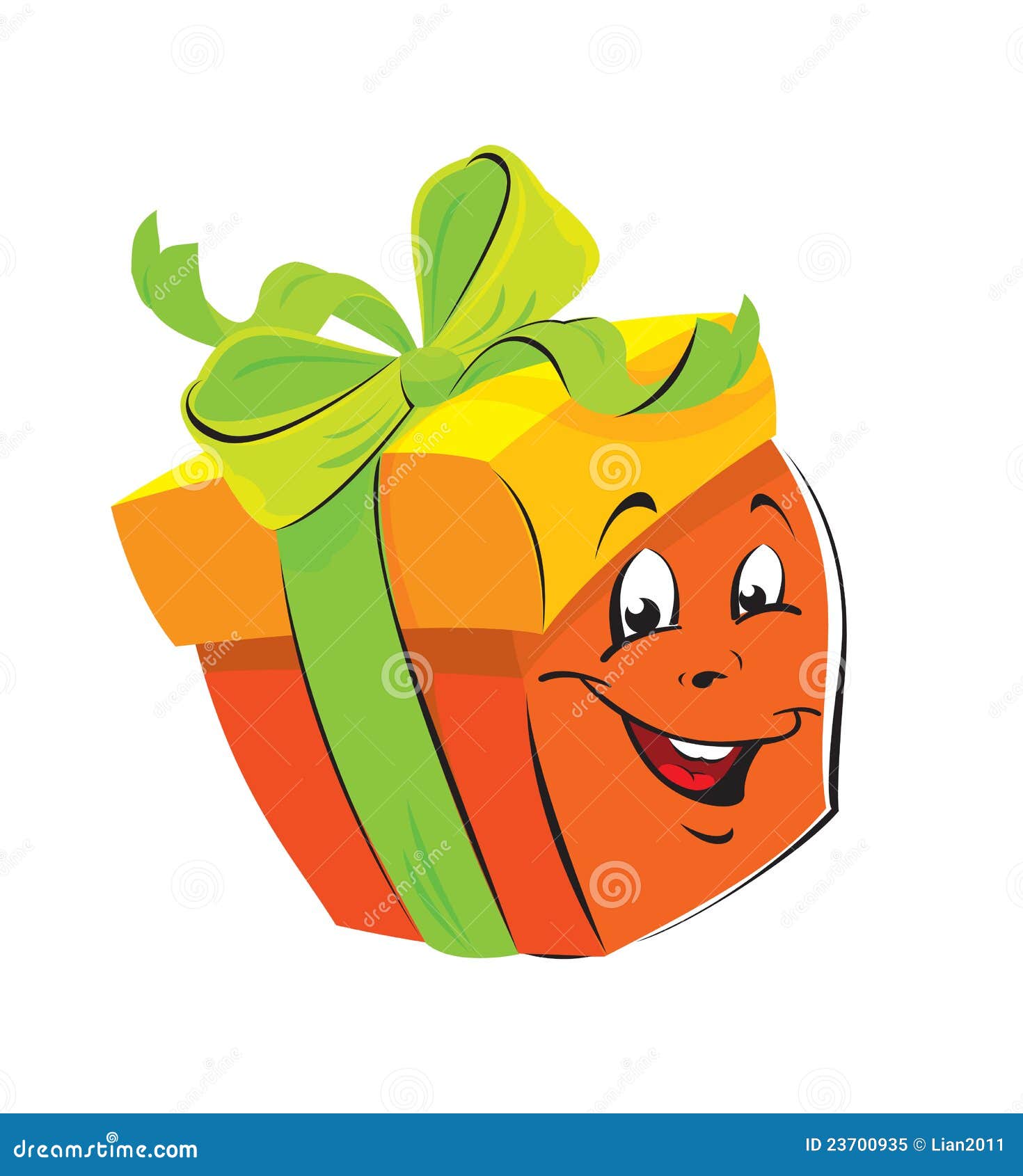Gift Box Cartoon with Funny Face Stock Vector Illustration of paper